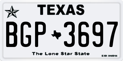 TX license plate BGP3697