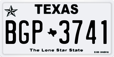 TX license plate BGP3741
