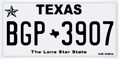 TX license plate BGP3907