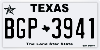 TX license plate BGP3941
