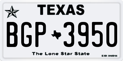 TX license plate BGP3950