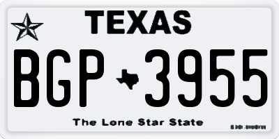 TX license plate BGP3955