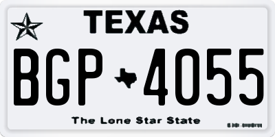 TX license plate BGP4055