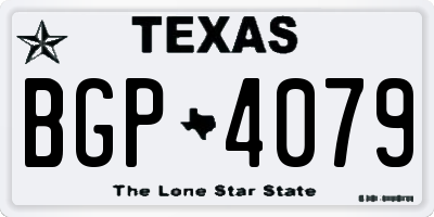 TX license plate BGP4079