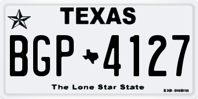 TX license plate BGP4127