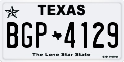 TX license plate BGP4129
