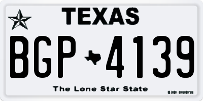 TX license plate BGP4139
