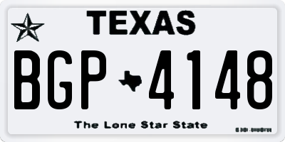 TX license plate BGP4148