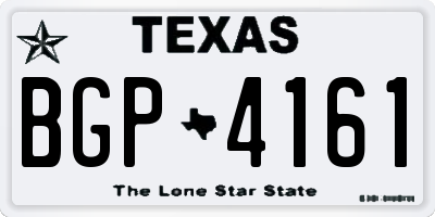 TX license plate BGP4161
