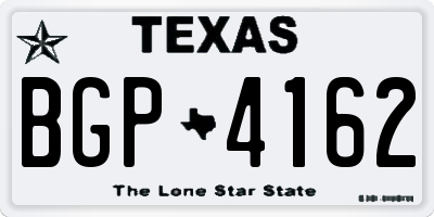 TX license plate BGP4162