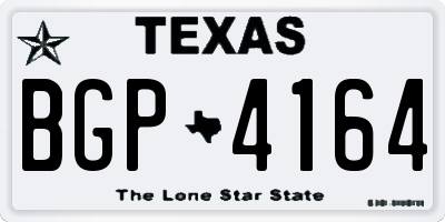 TX license plate BGP4164