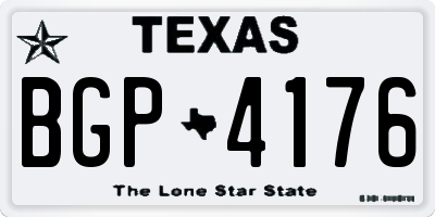 TX license plate BGP4176