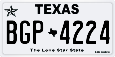 TX license plate BGP4224