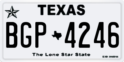 TX license plate BGP4246
