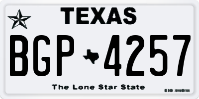 TX license plate BGP4257