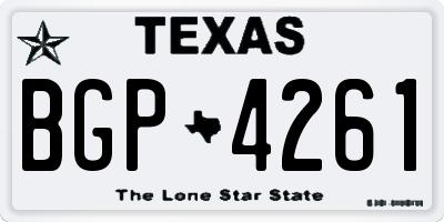 TX license plate BGP4261