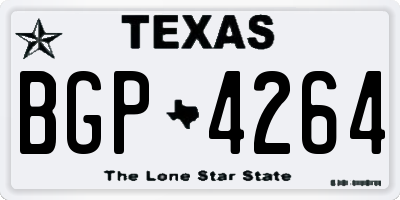TX license plate BGP4264