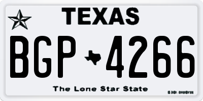 TX license plate BGP4266