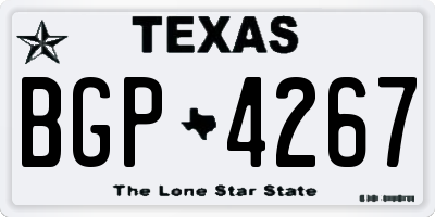 TX license plate BGP4267