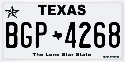 TX license plate BGP4268