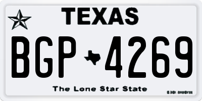 TX license plate BGP4269