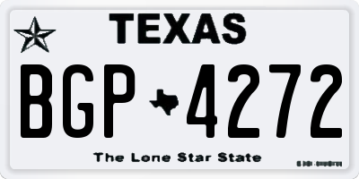 TX license plate BGP4272