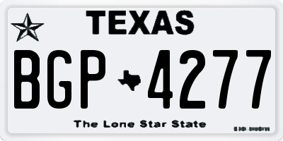 TX license plate BGP4277