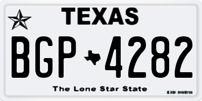 TX license plate BGP4282