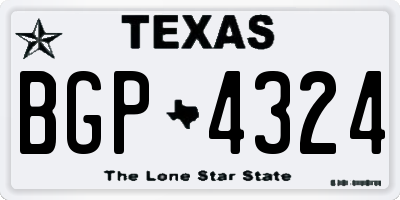 TX license plate BGP4324