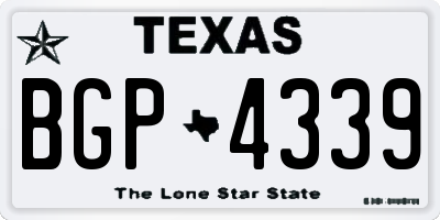 TX license plate BGP4339