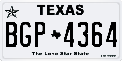 TX license plate BGP4364