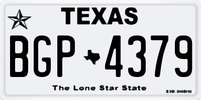 TX license plate BGP4379