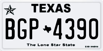 TX license plate BGP4390