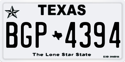 TX license plate BGP4394