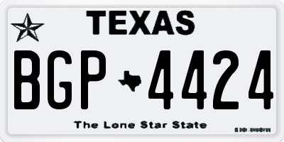 TX license plate BGP4424