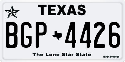 TX license plate BGP4426