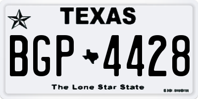 TX license plate BGP4428