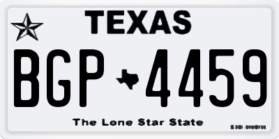TX license plate BGP4459