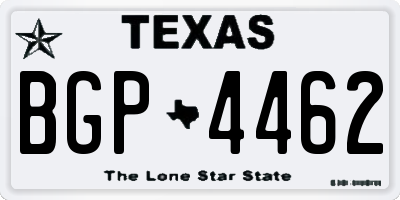 TX license plate BGP4462
