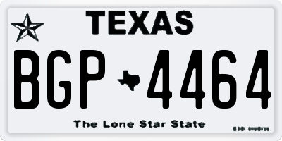 TX license plate BGP4464