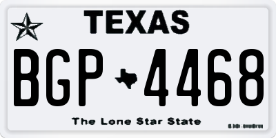 TX license plate BGP4468