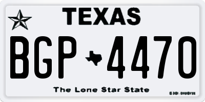 TX license plate BGP4470