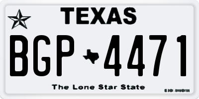 TX license plate BGP4471