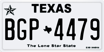 TX license plate BGP4479