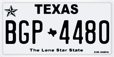 TX license plate BGP4480