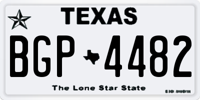 TX license plate BGP4482