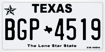 TX license plate BGP4519