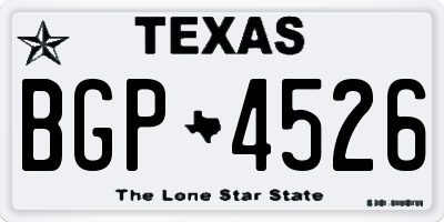 TX license plate BGP4526