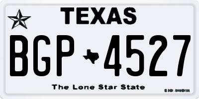 TX license plate BGP4527