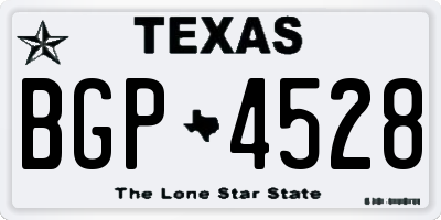 TX license plate BGP4528